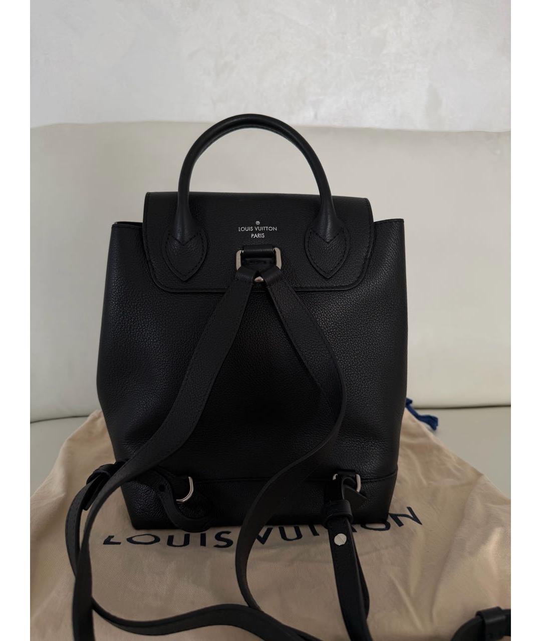 LOUIS VUITTON Черный кожаный рюкзак, фото 3
