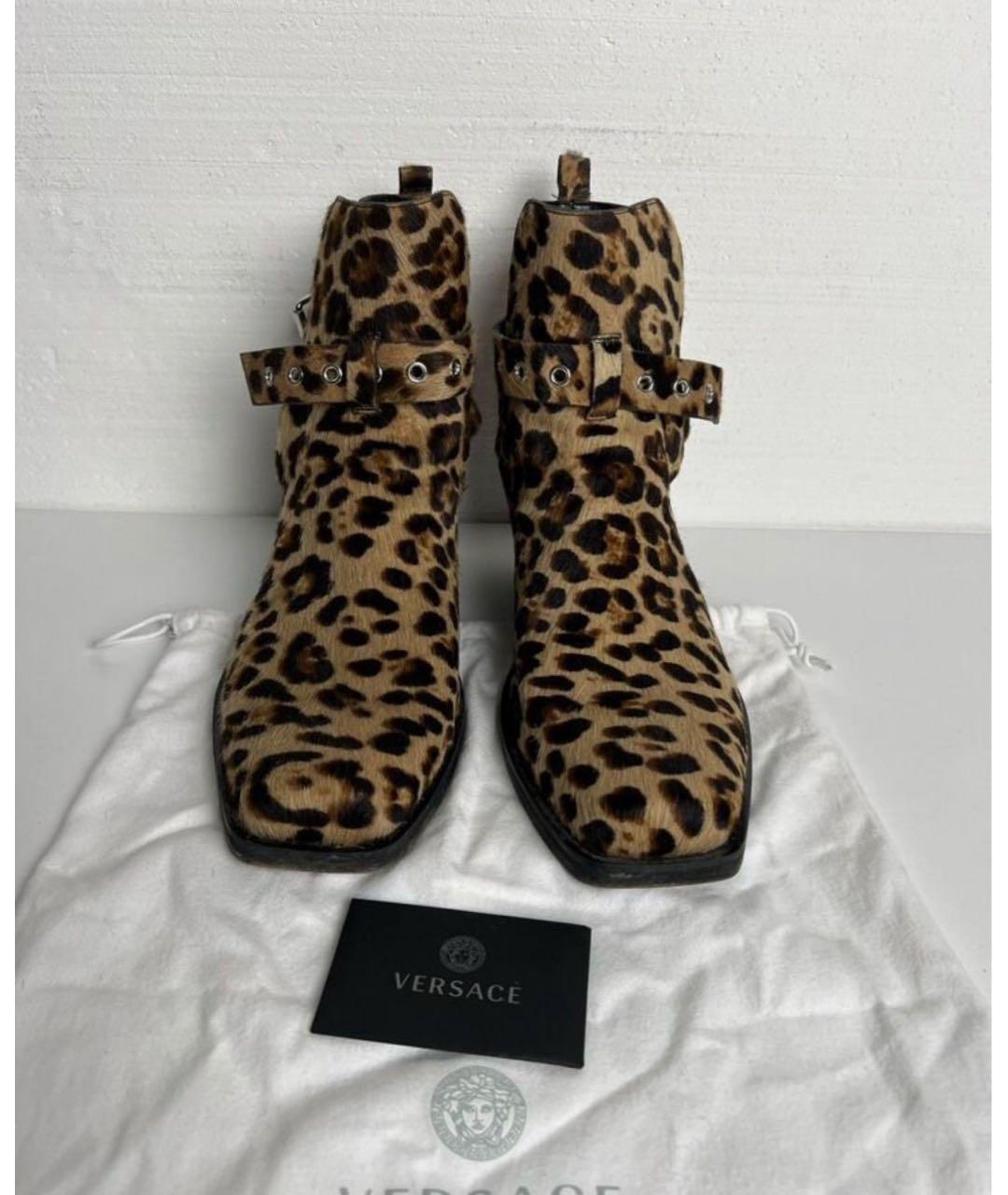 VERSACE Горчичные сапоги, фото 4