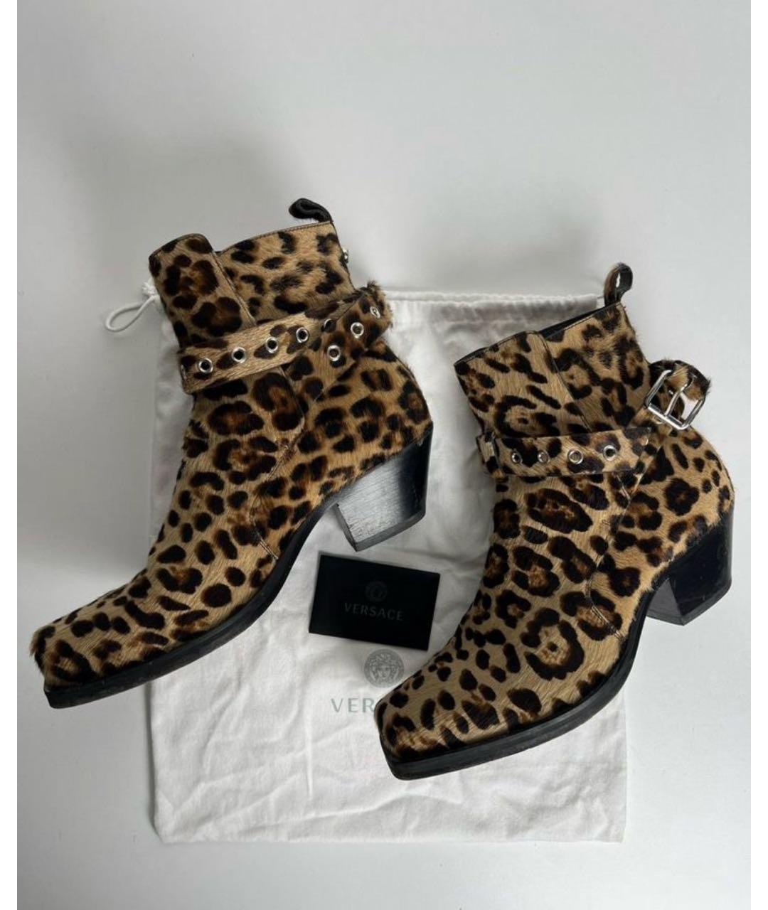 VERSACE Горчичные сапоги, фото 8