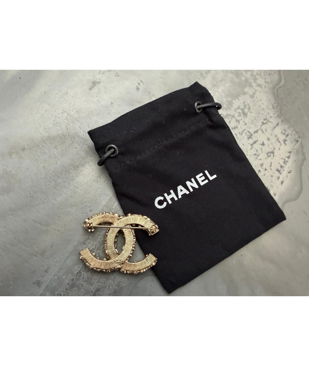 CHANEL Черная металлическая булавка / брошь, фото 3
