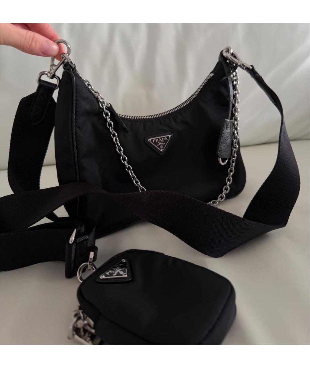 PRADA Черная нейлоновая сумка через плечо, фото 2