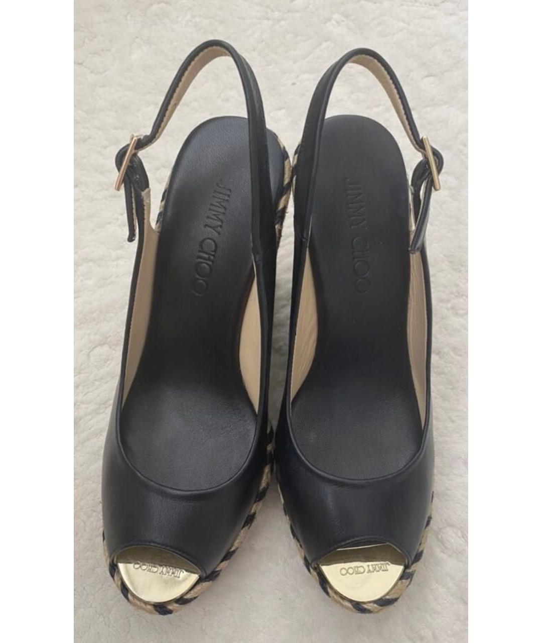 JIMMY CHOO Черные кожаные туфли, фото 3