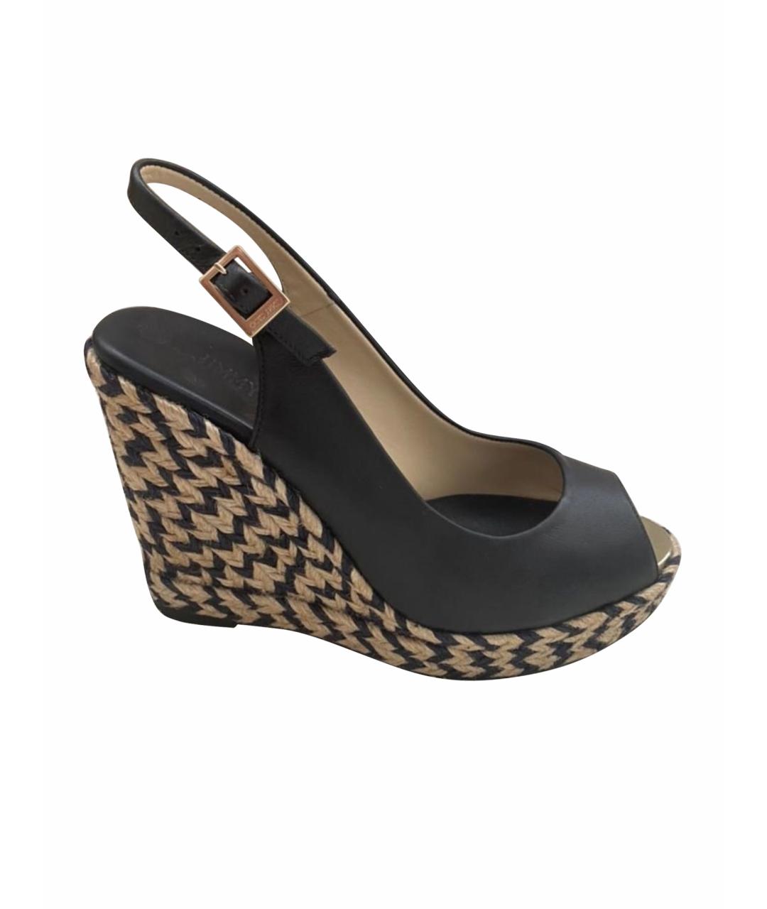 JIMMY CHOO Черные кожаные туфли, фото 1