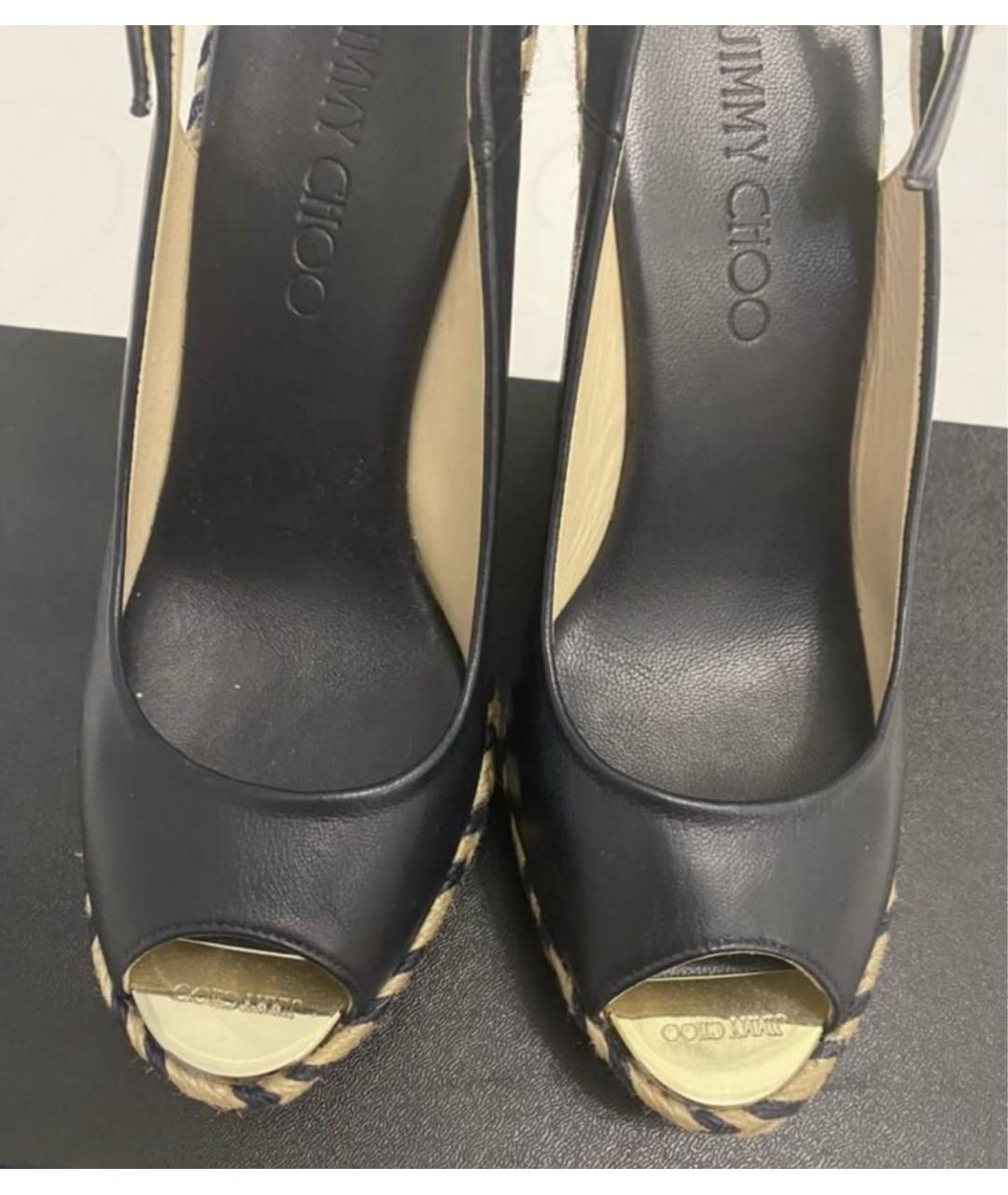 JIMMY CHOO Черные кожаные туфли, фото 8