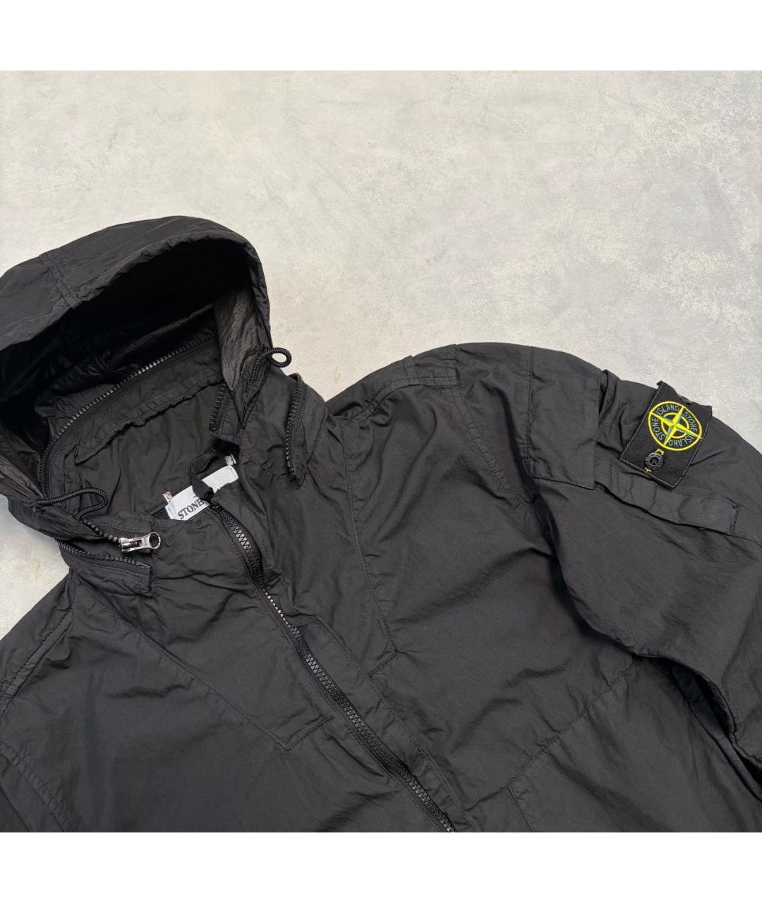 STONE ISLAND Черная хлопковая куртка, фото 2
