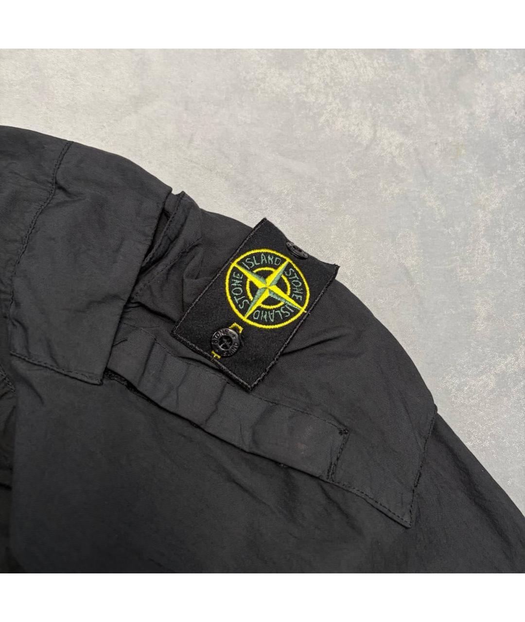STONE ISLAND Черная хлопковая куртка, фото 3