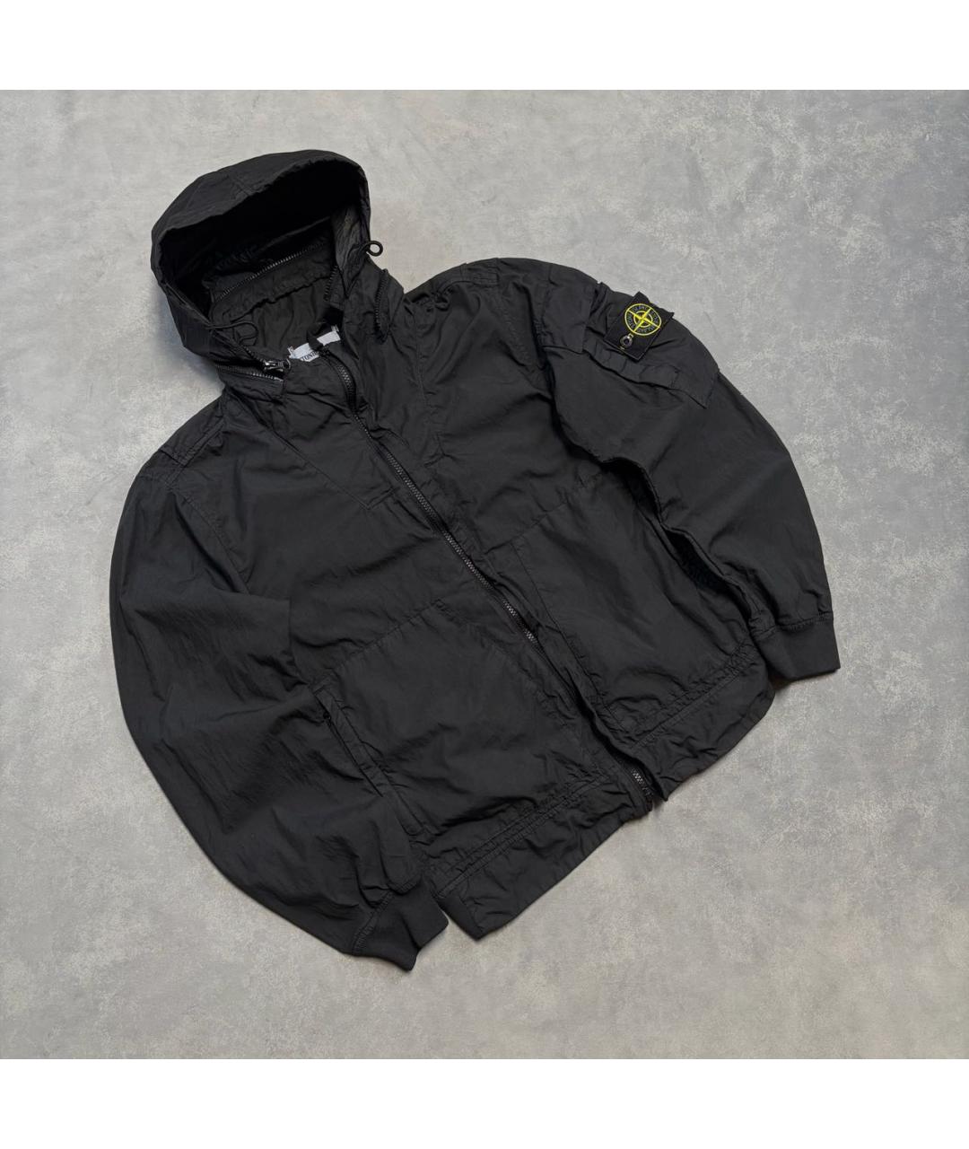 STONE ISLAND Черная хлопковая куртка, фото 6