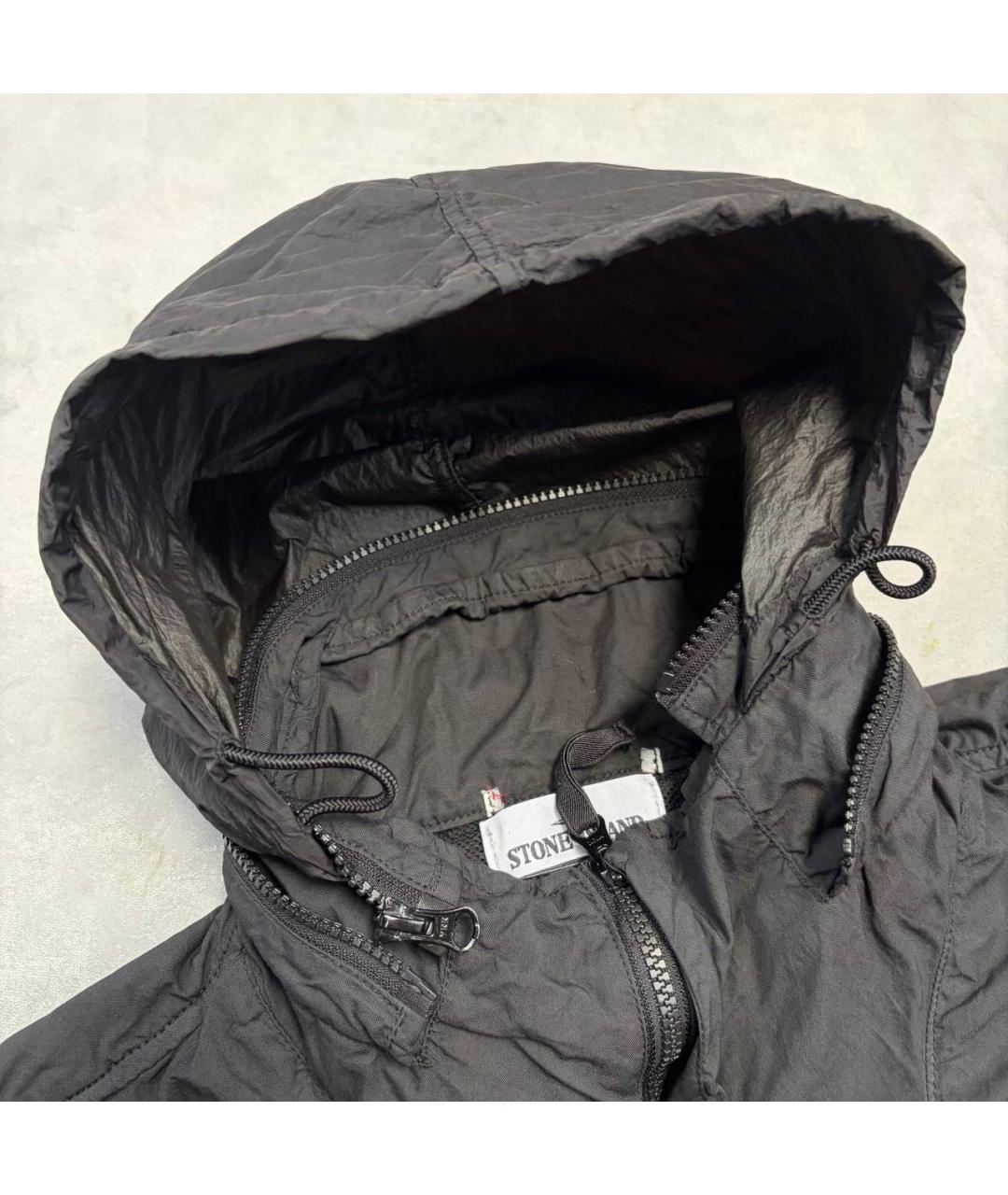 STONE ISLAND Черная хлопковая куртка, фото 5