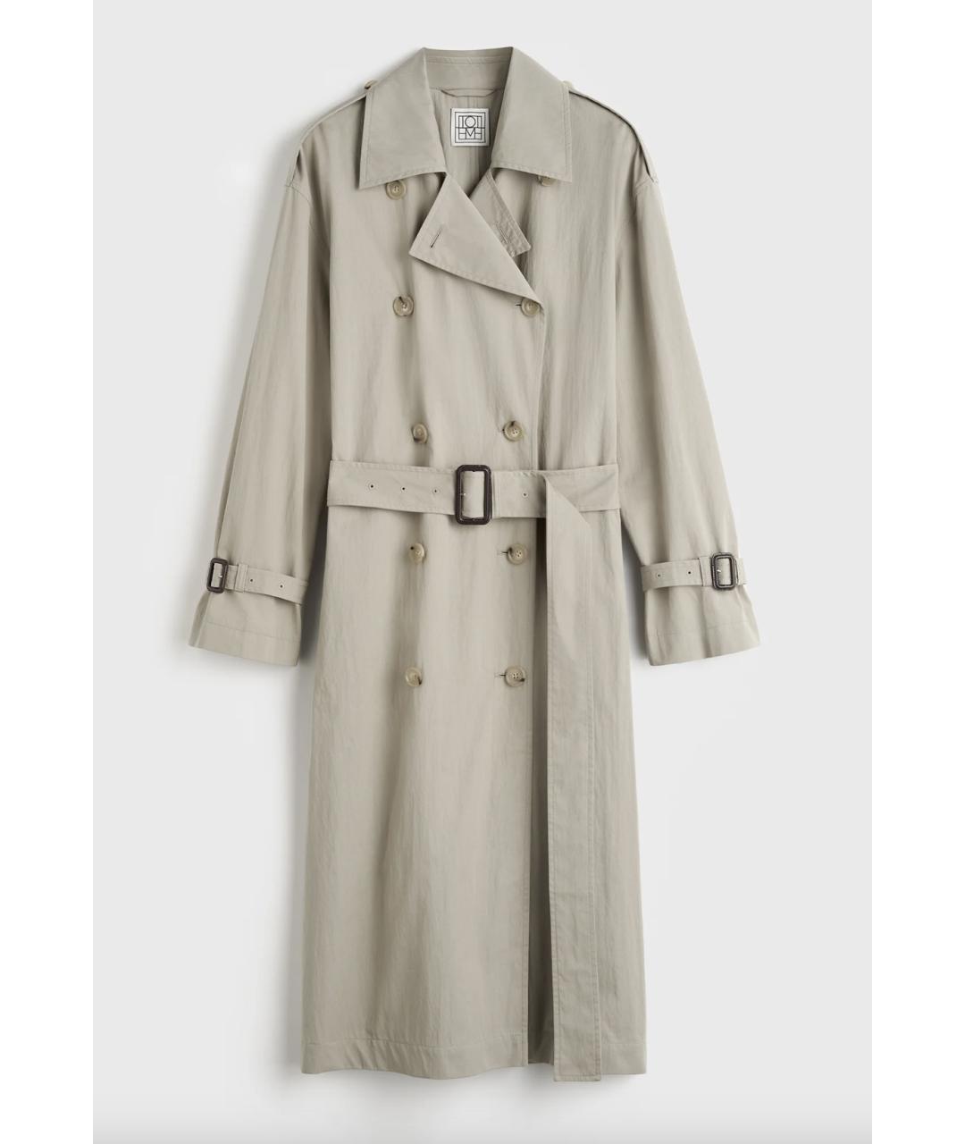 TOTEME Бежевый хлопковый тренч/плащ, фото 4