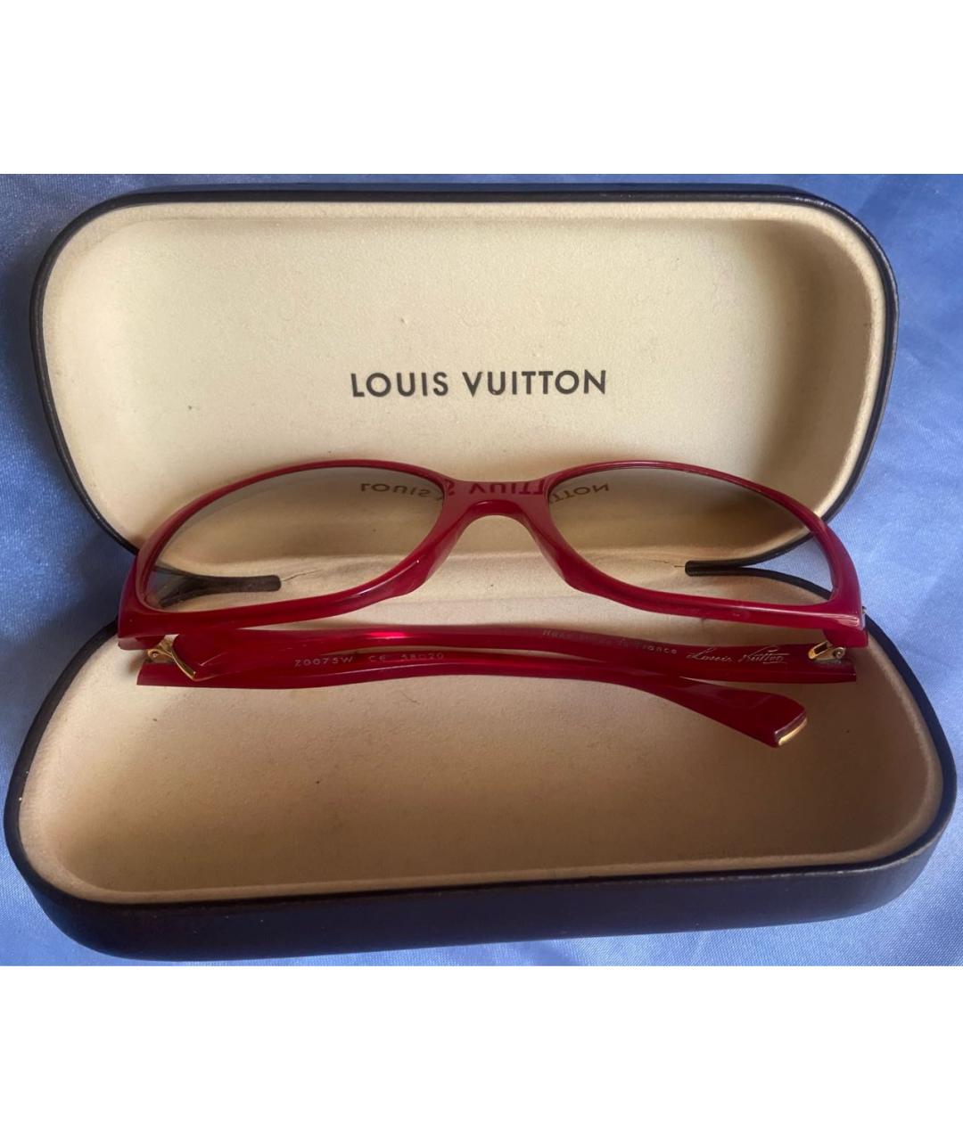 LOUIS VUITTON Красные пластиковые солнцезащитные очки, фото 4