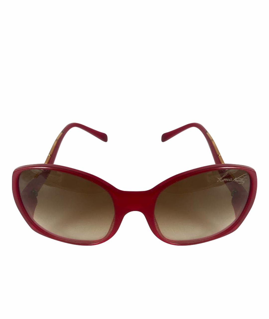 LOUIS VUITTON Красные пластиковые солнцезащитные очки, фото 1