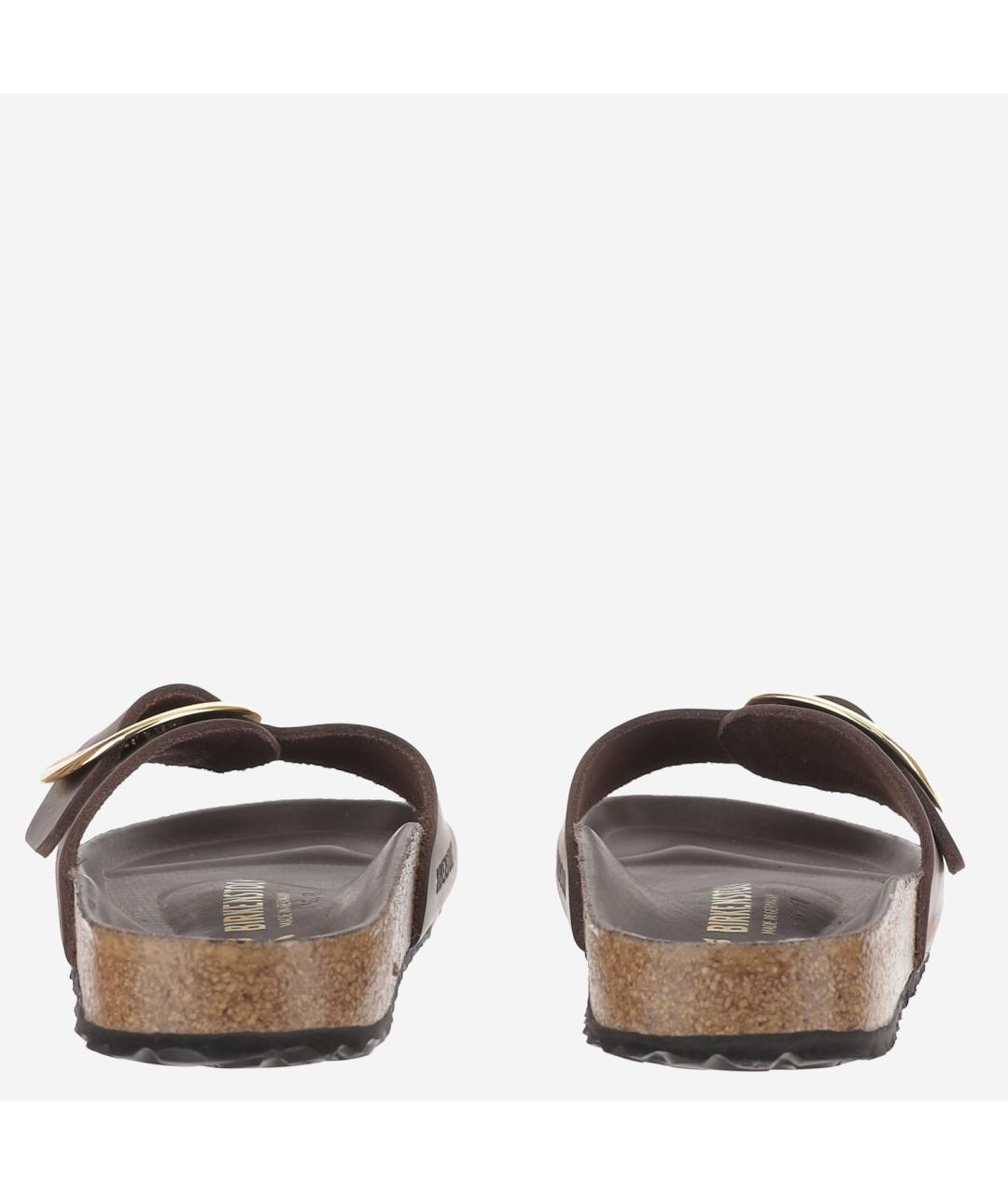 BIRKENSTOCK Коричневые кожаные сандалии, фото 4