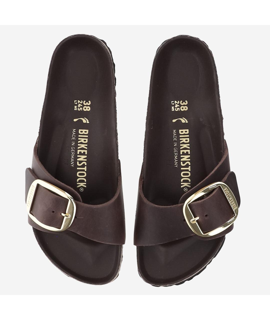 BIRKENSTOCK Коричневые кожаные сандалии, фото 2
