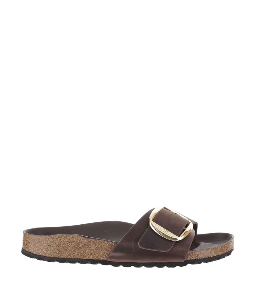 BIRKENSTOCK Коричневые кожаные сандалии, фото 1