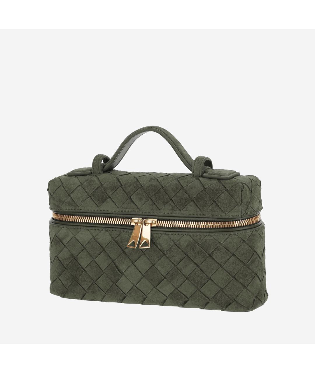 BOTTEGA VENETA Зеленая кожаная сумка с короткими ручками, фото 2