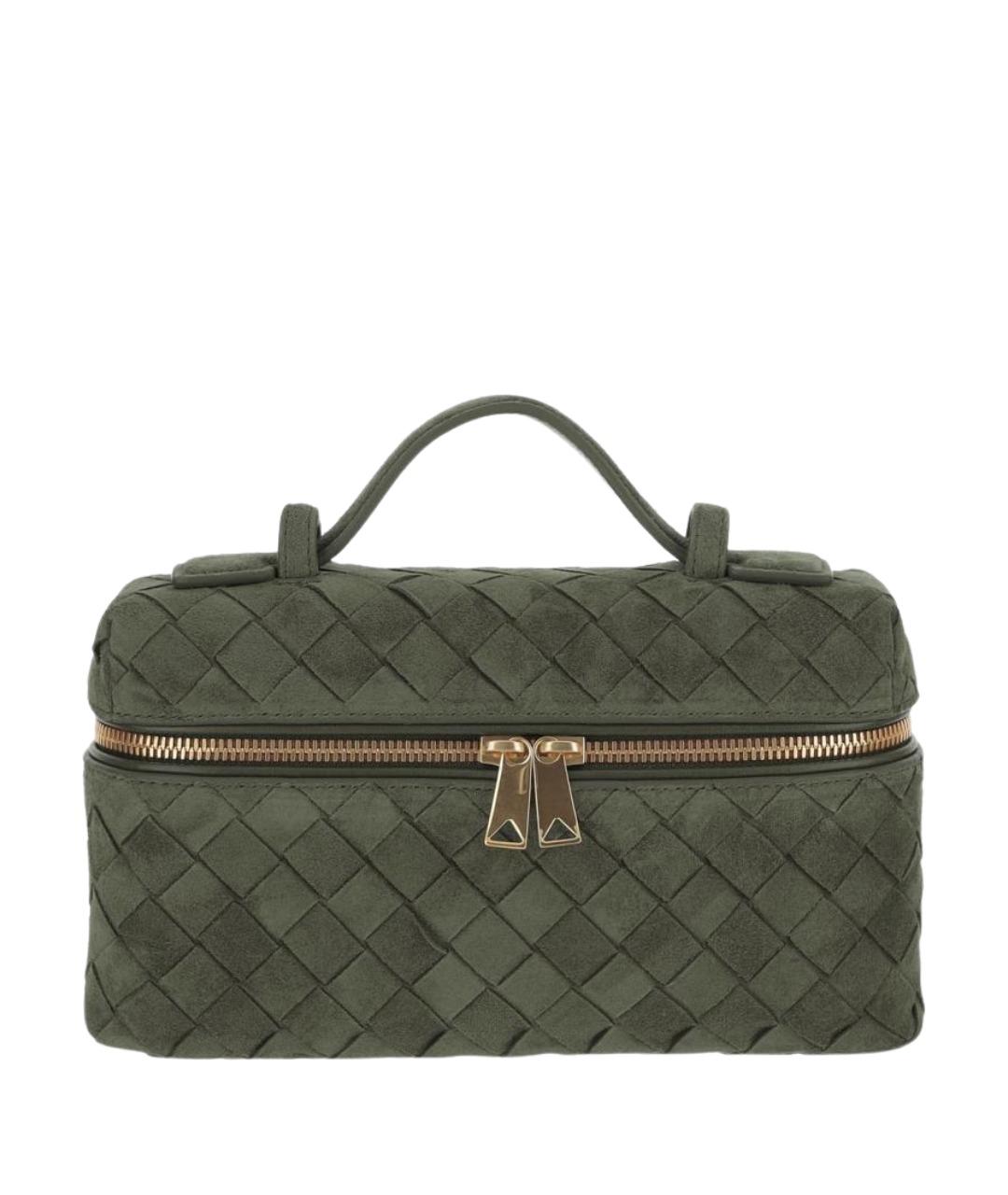 BOTTEGA VENETA Зеленая кожаная сумка с короткими ручками, фото 1