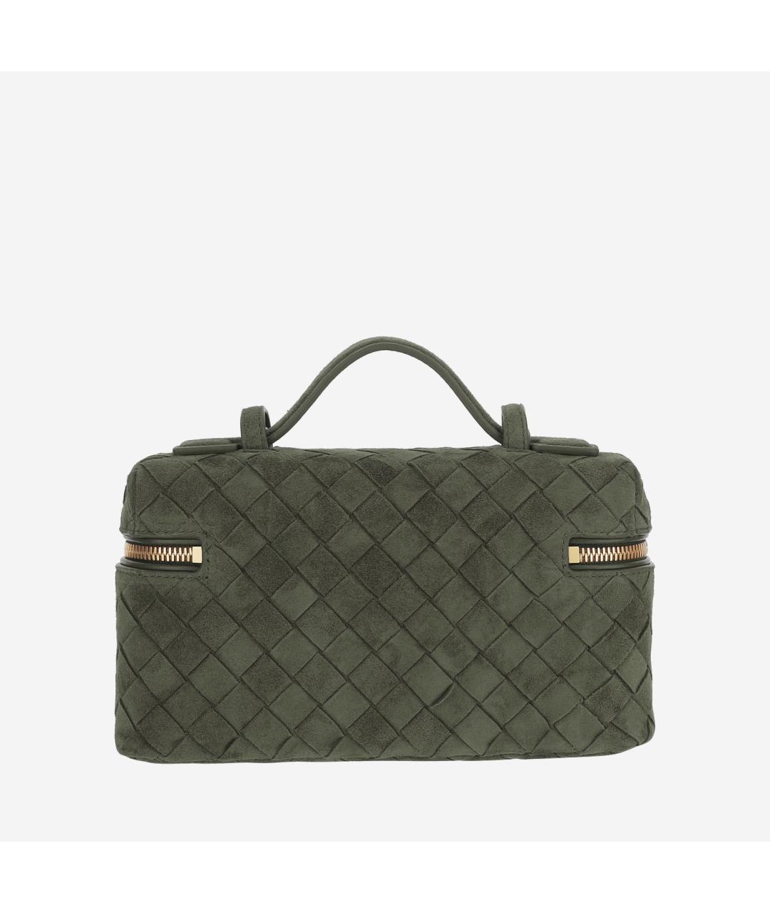 BOTTEGA VENETA Зеленая кожаная сумка с короткими ручками, фото 3
