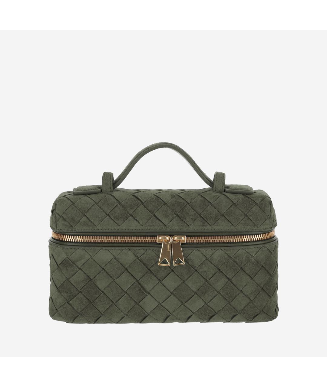 BOTTEGA VENETA Зеленая кожаная сумка с короткими ручками, фото 6