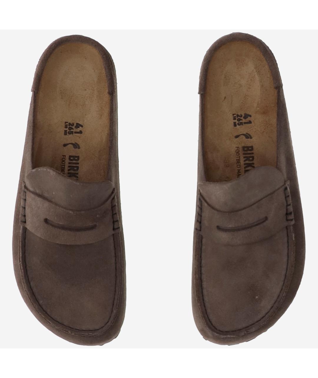 BIRKENSTOCK Коричневые замшевые лоферы, фото 2