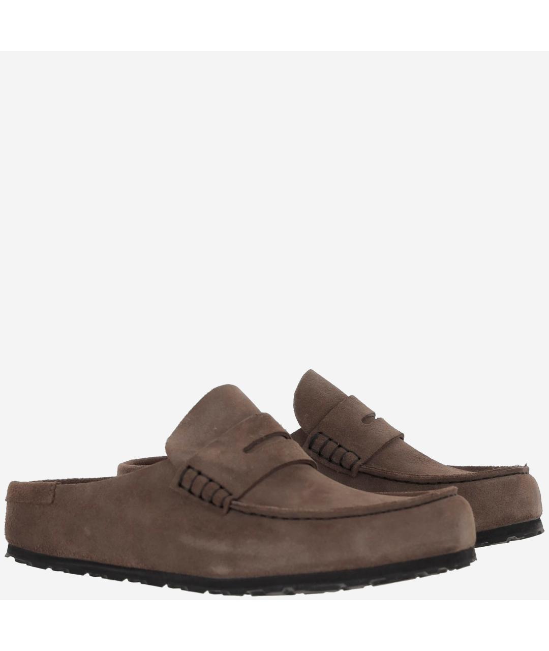 BIRKENSTOCK Коричневые замшевые лоферы, фото 3