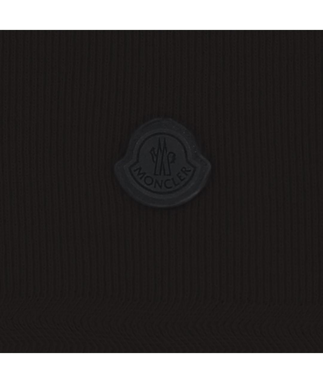 MONCLER Черный кашемировый шарф, фото 3