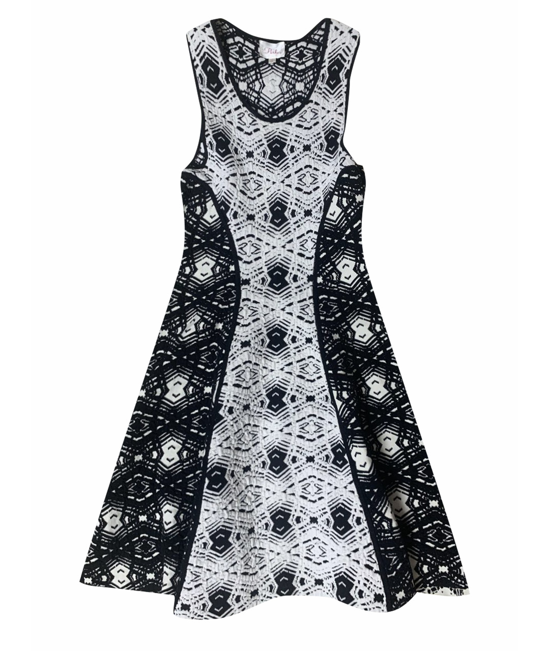 PARKER Черное вискозное коктейльное платье, фото 1