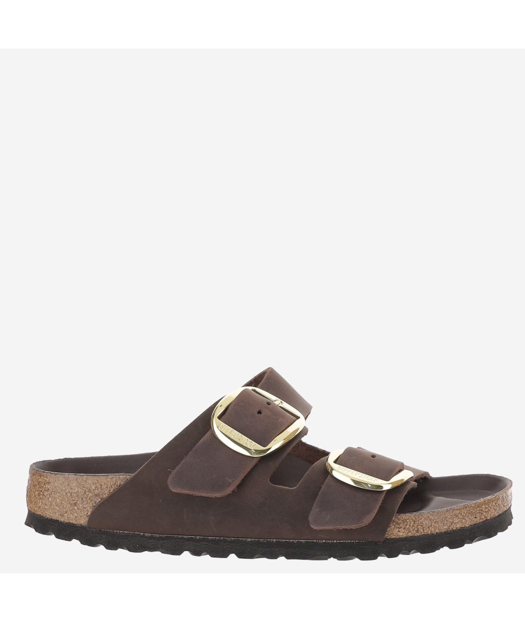 BIRKENSTOCK Коричневые кожаные шлепанцы, фото 6