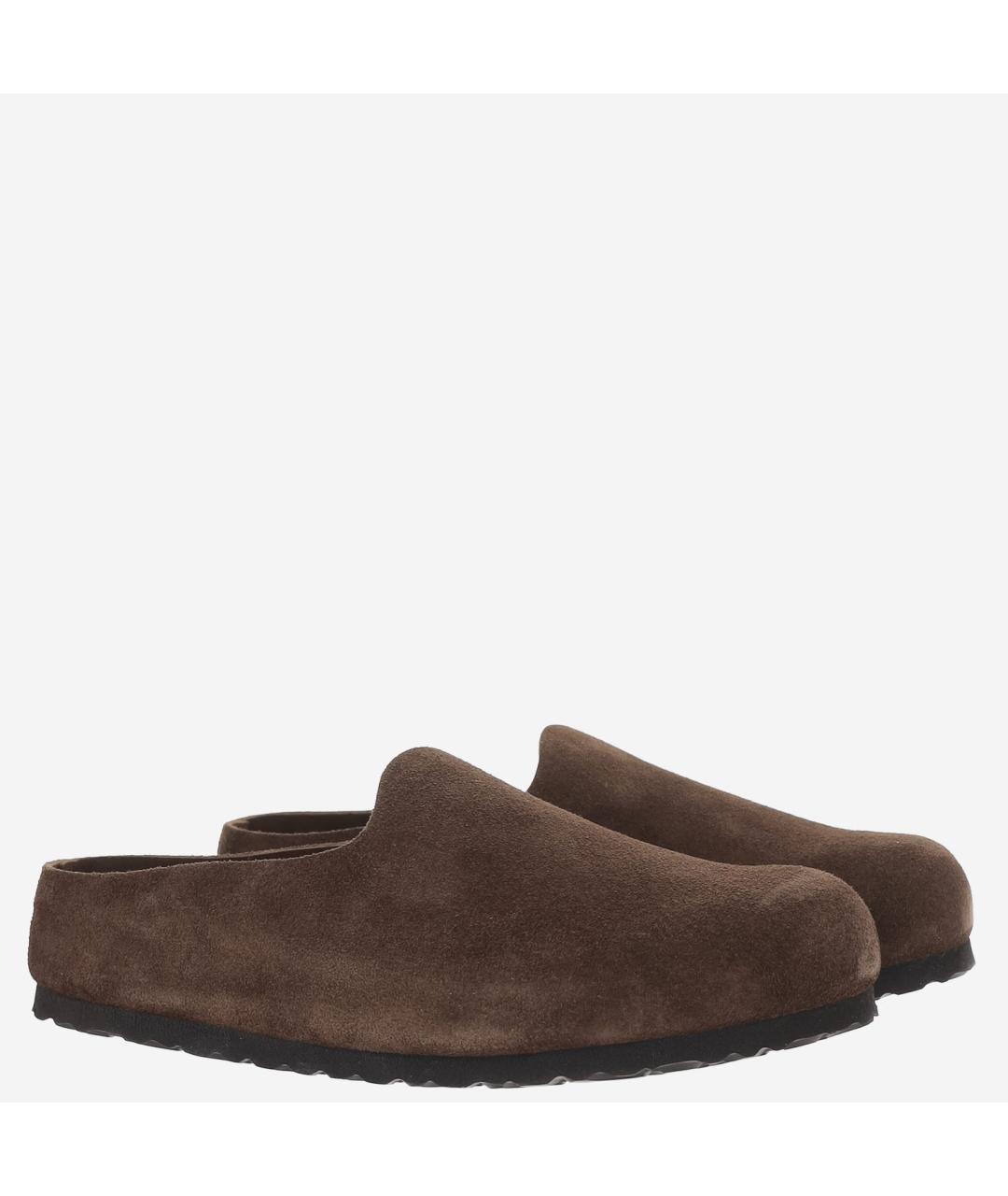 BIRKENSTOCK Коричневые замшевые мюли, фото 3