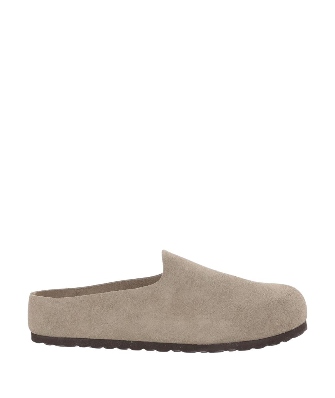 BIRKENSTOCK Коричневые замшевые мюли, фото 1
