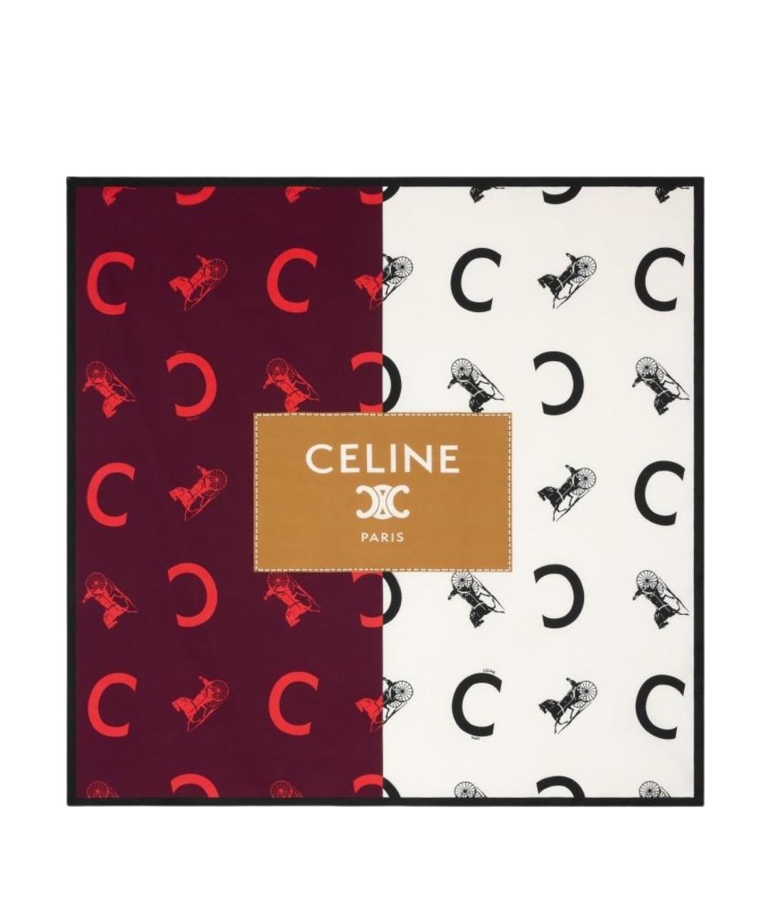 CELINE Мульти шелковый шарф, фото 1