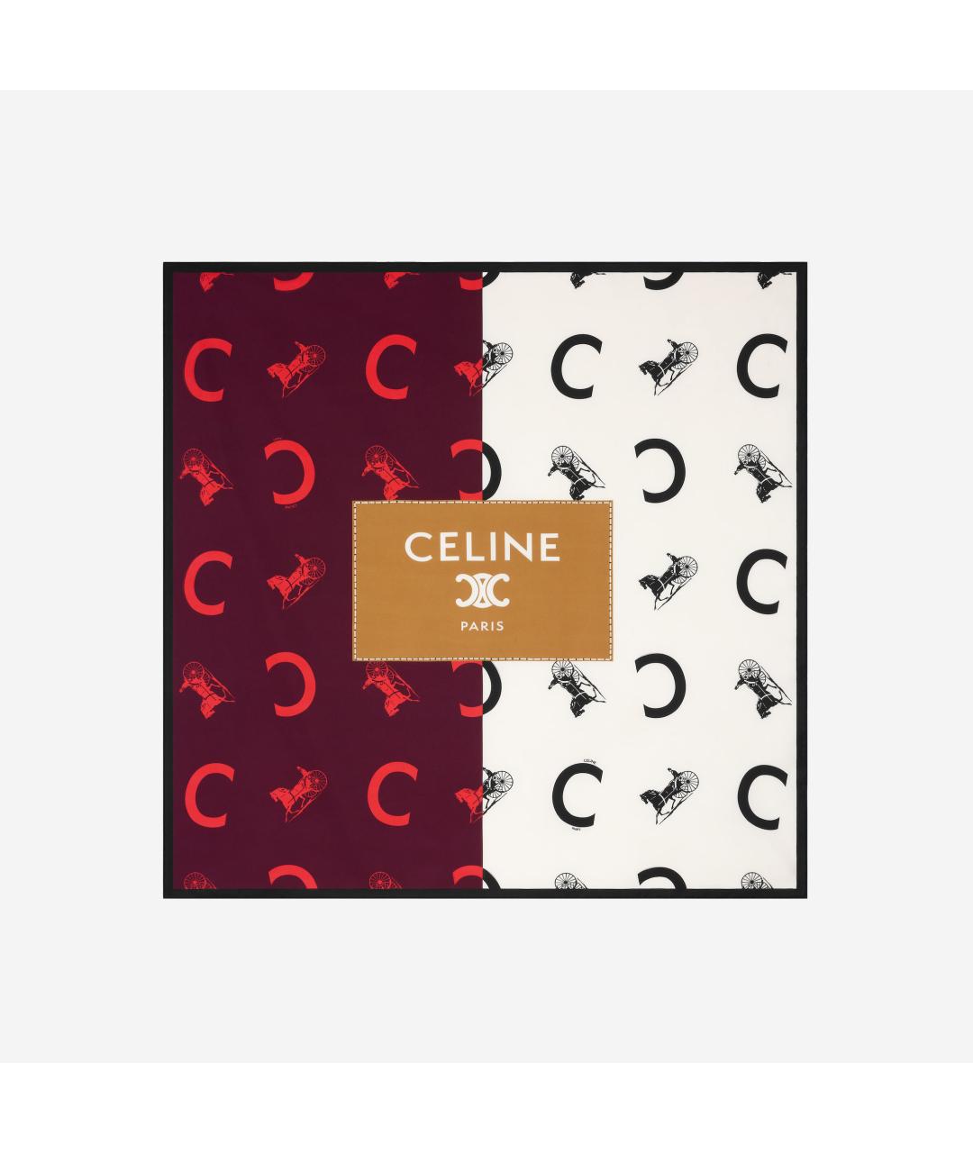 CELINE Мульти шелковый шарф, фото 3