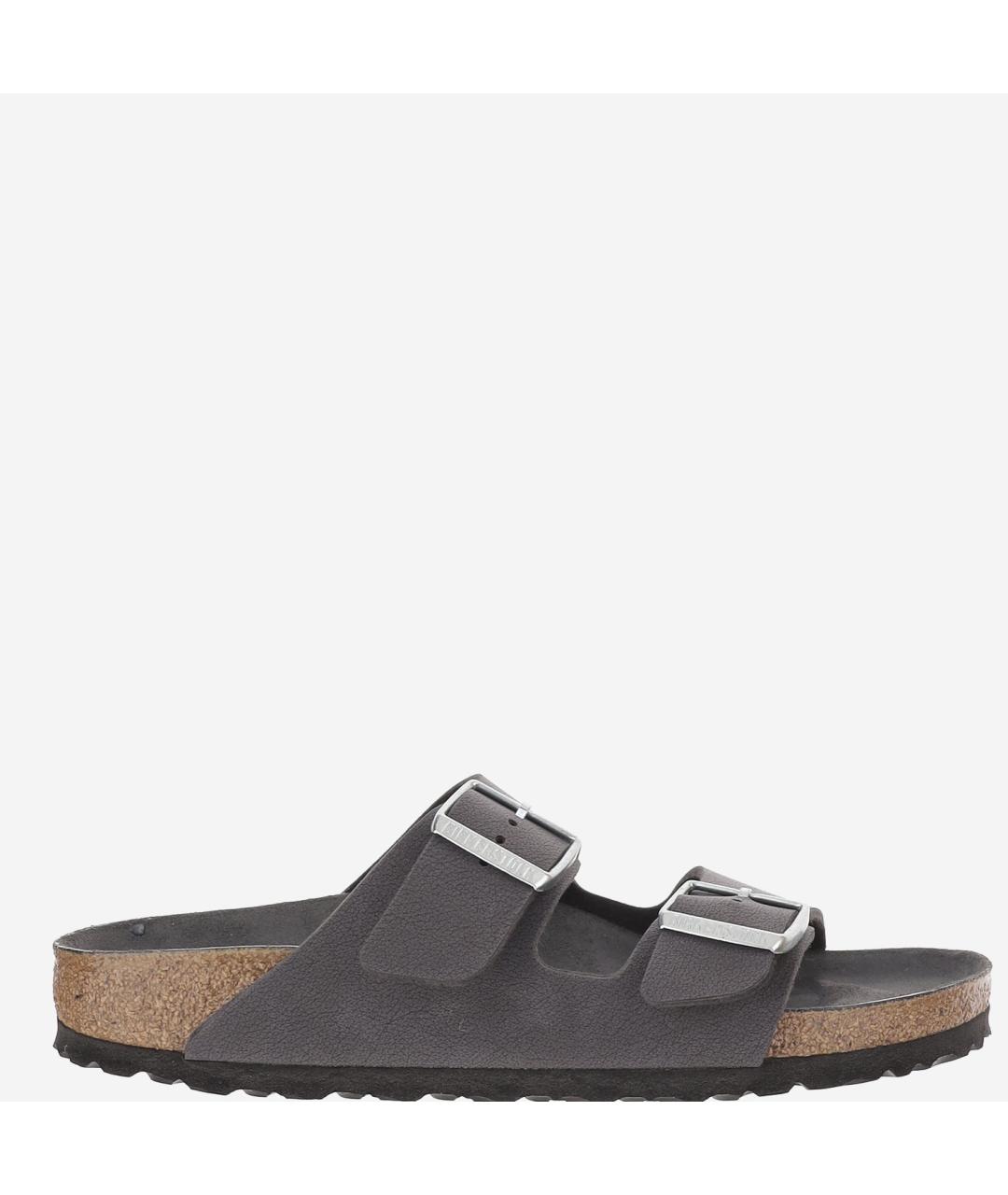 BIRKENSTOCK Серые кожаные шлепанцы, фото 6
