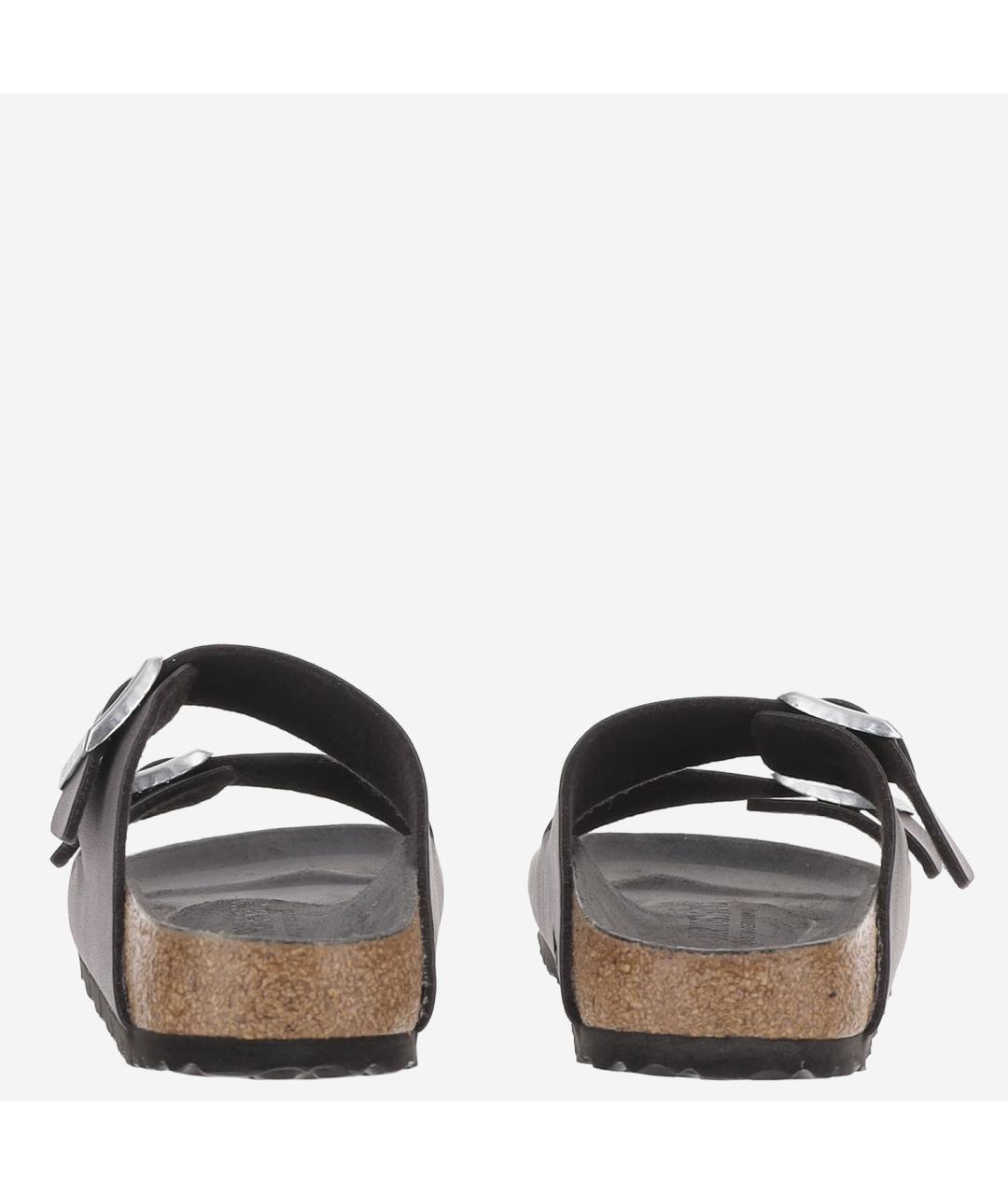 BIRKENSTOCK Серые кожаные шлепанцы, фото 4