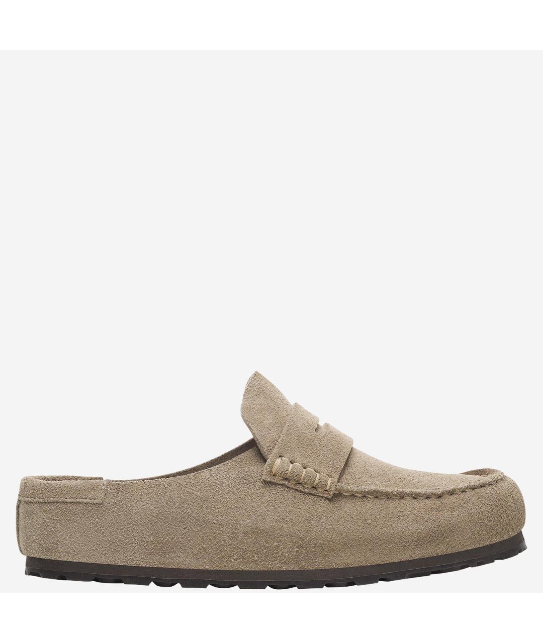 BIRKENSTOCK Бежевые замшевые сабо, фото 6