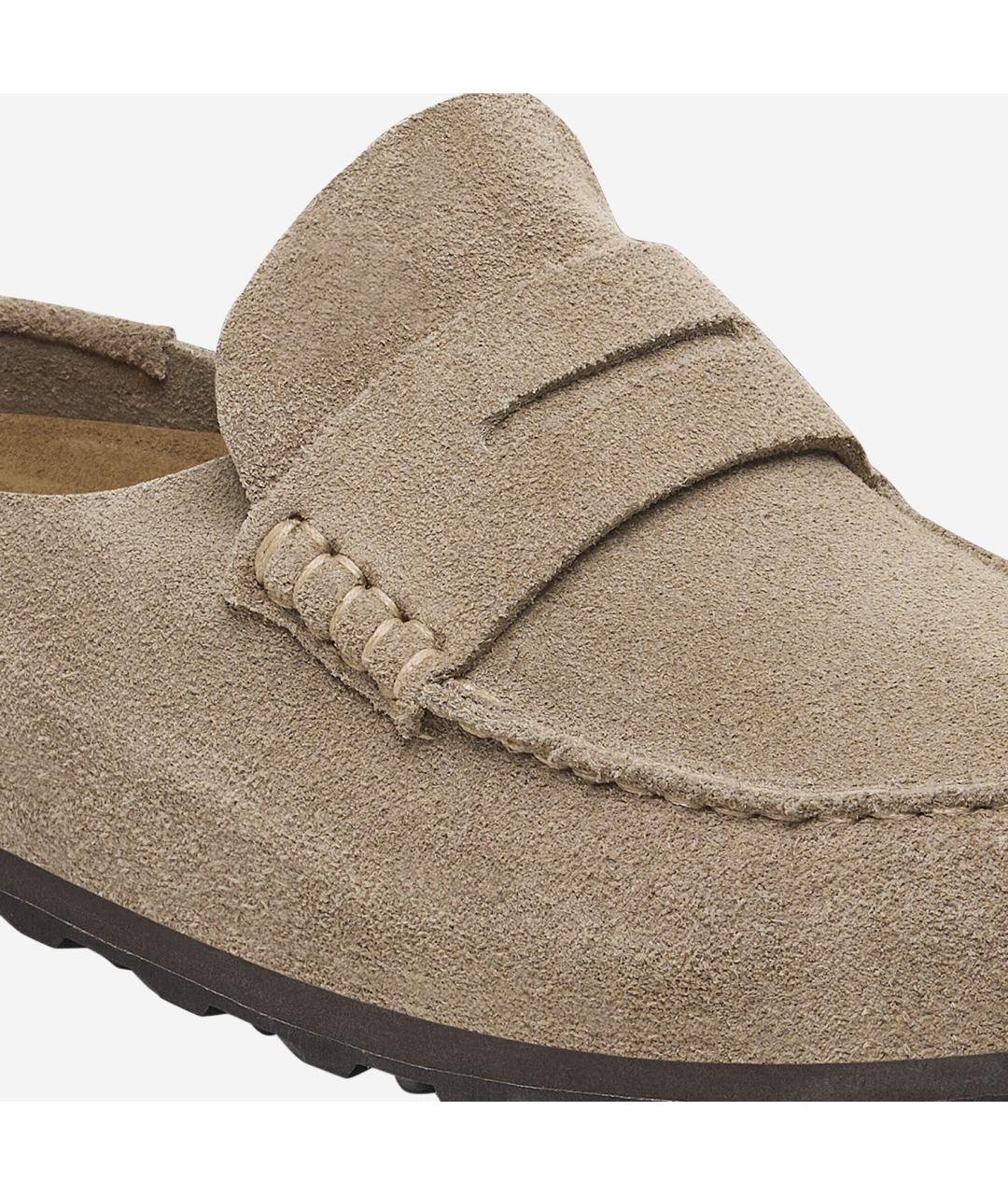 BIRKENSTOCK Бежевые замшевые сабо, фото 5