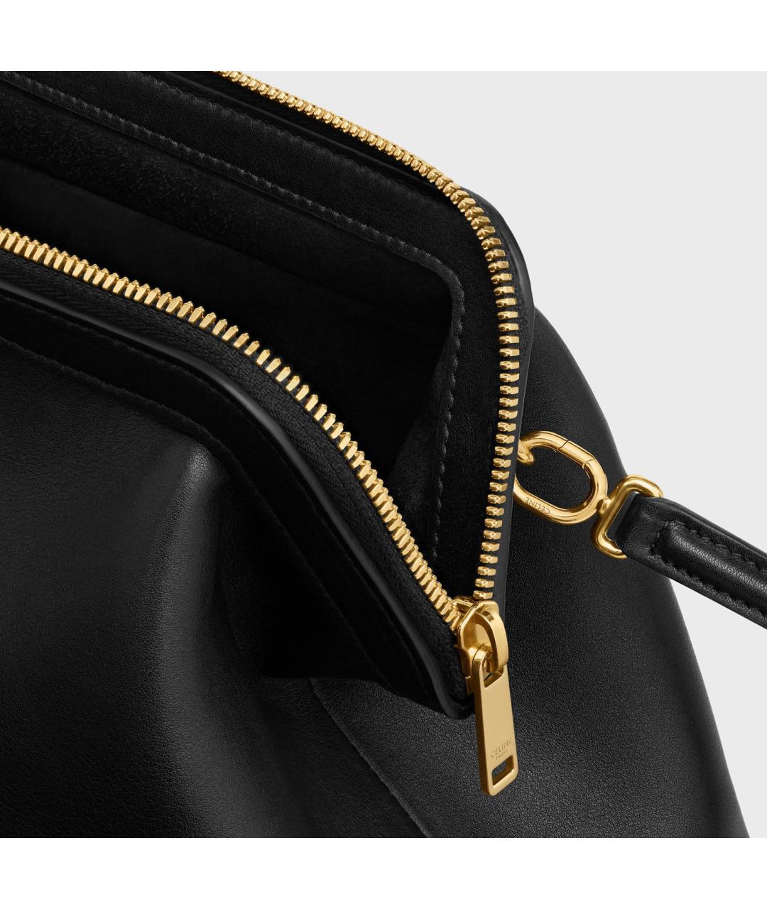 CELINE Черная кожаная сумка через плечо, фото 4