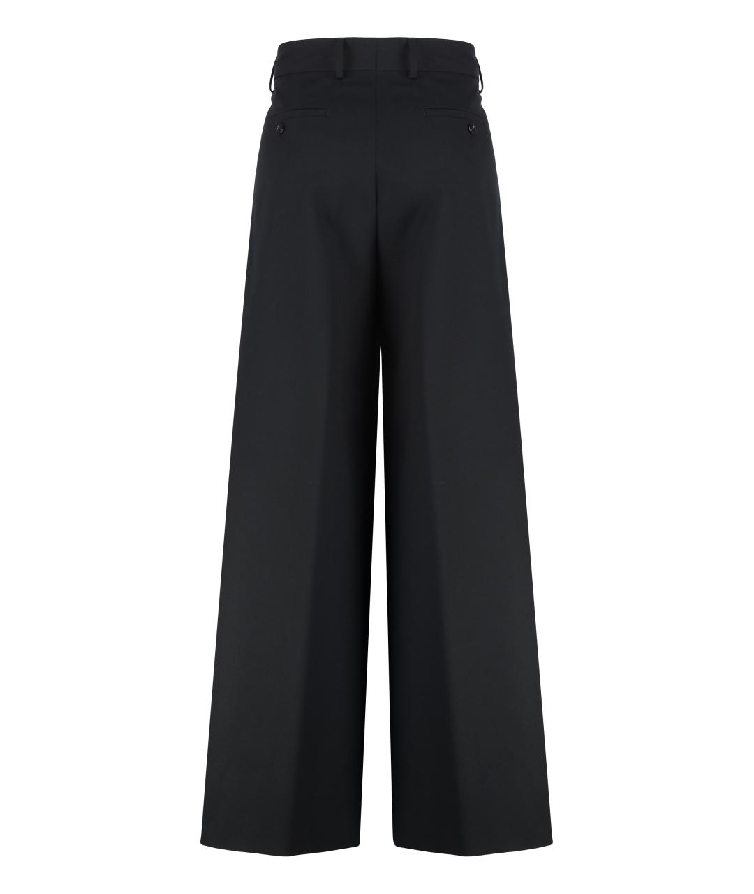 DRIES VAN NOTEN Черные шерстяные повседневные брюки, фото 2