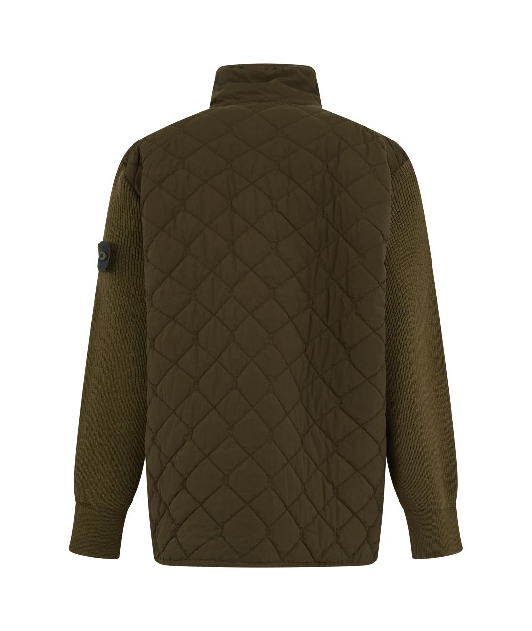 STONE ISLAND Зеленая полиамидовая куртка, фото 2