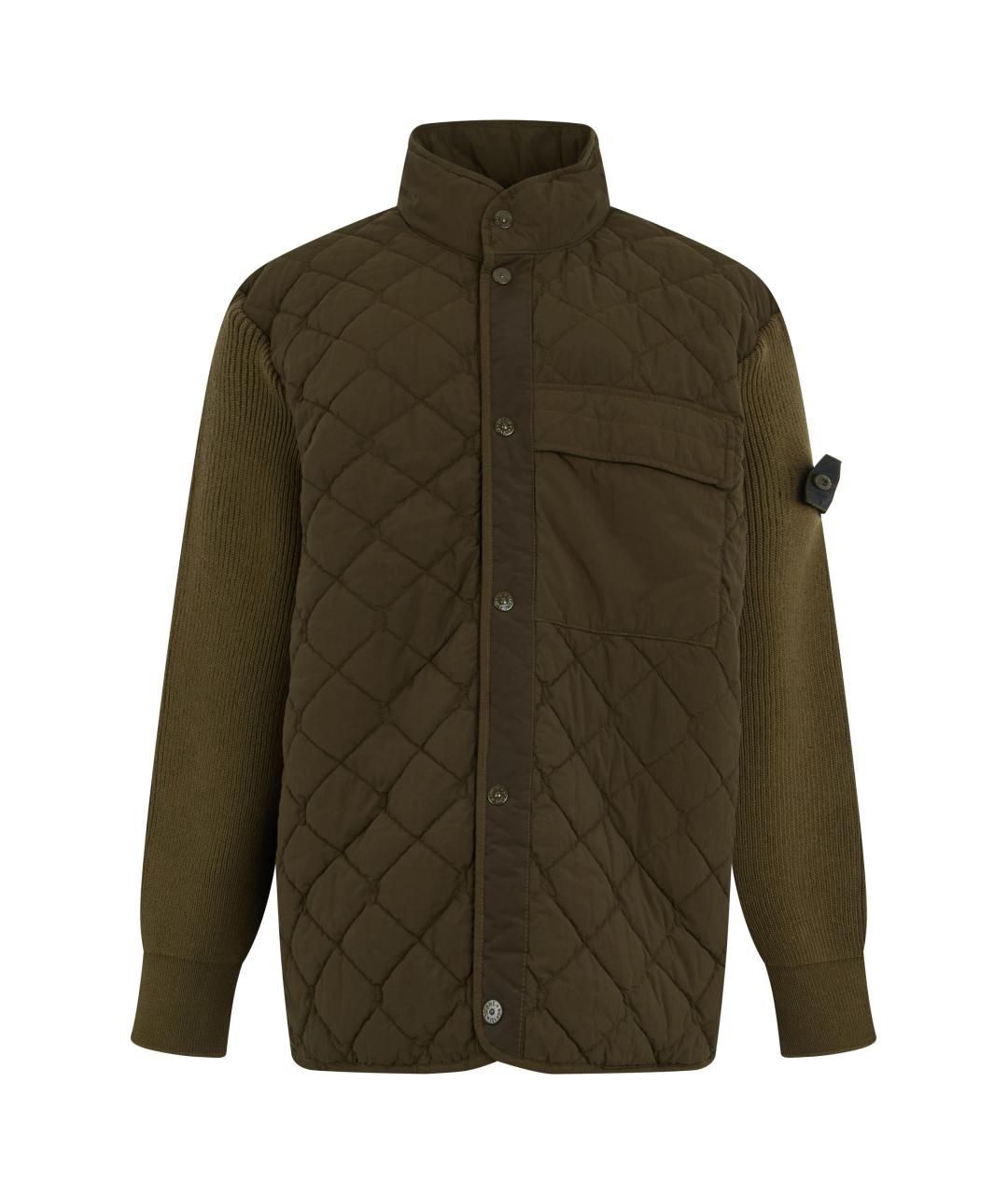 STONE ISLAND Зеленая полиамидовая куртка, фото 1