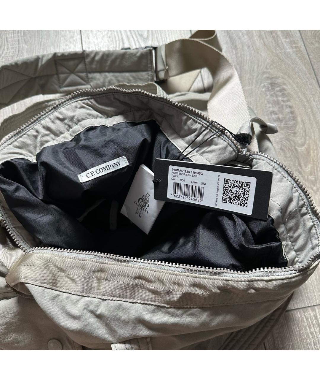 CP COMPANY Бежевая синтетическая сумка тоут, фото 3