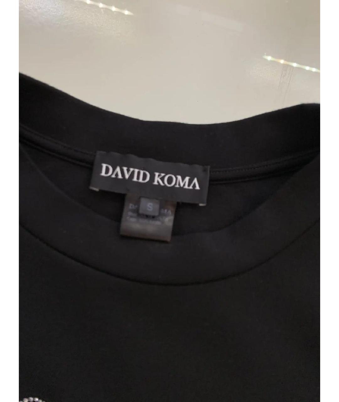 DAVID KOMA Черный хлопковый костюм с брюками, фото 4