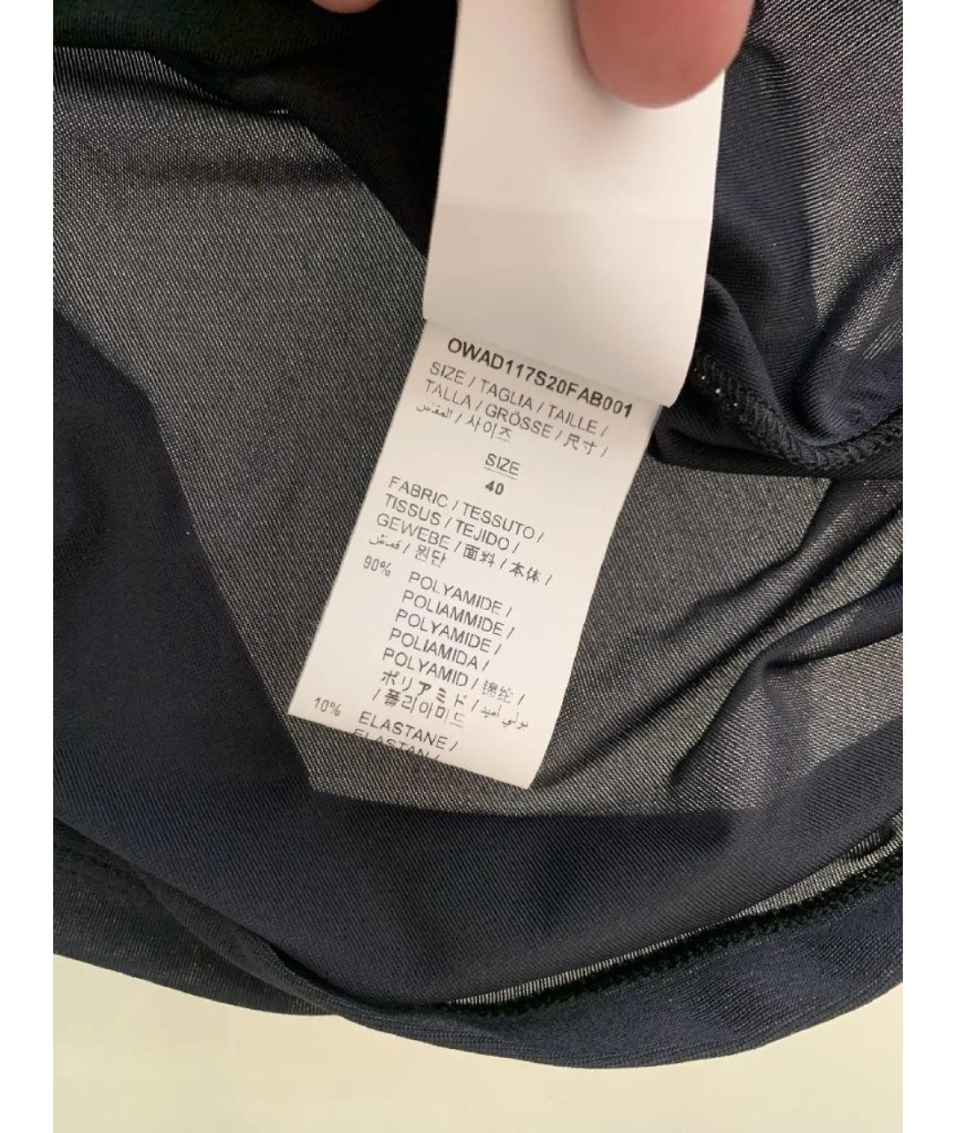 OFF-WHITE Черная полиамидовая футболка, фото 6