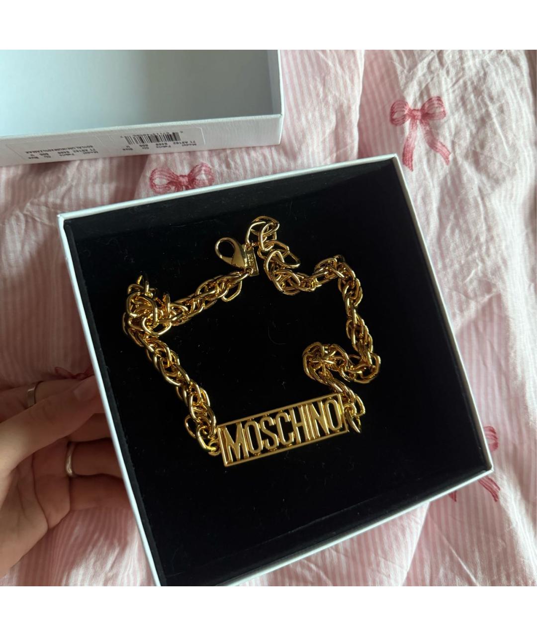 MOSCHINO Золотое позолоченное колье, фото 4