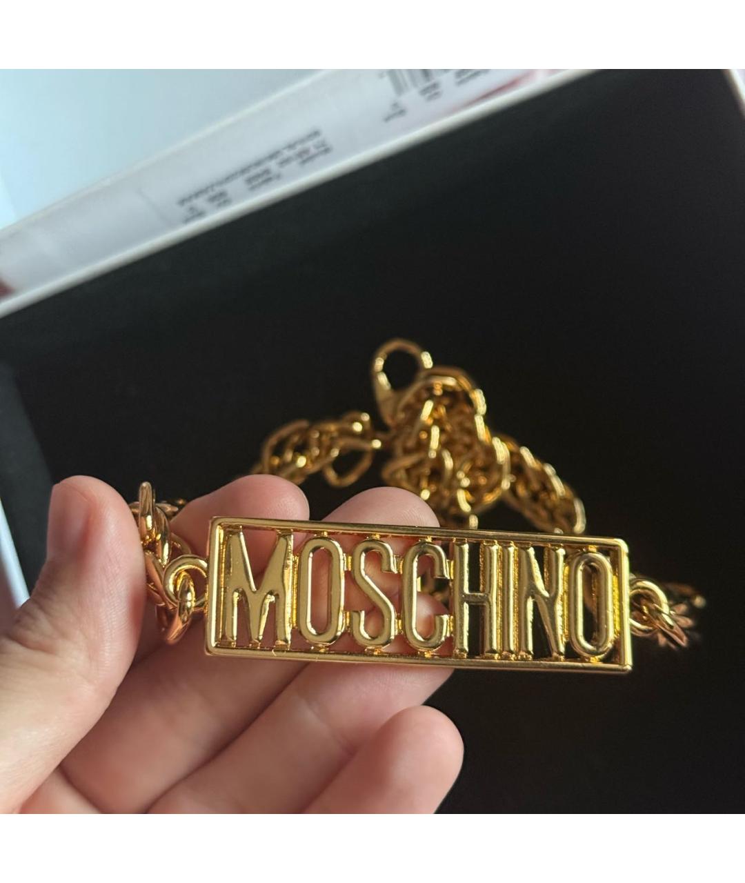 MOSCHINO Золотое позолоченное колье, фото 2
