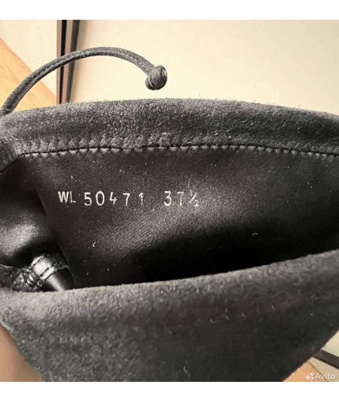 STUART WEITZMAN Черные замшевые ботфорты, фото 5