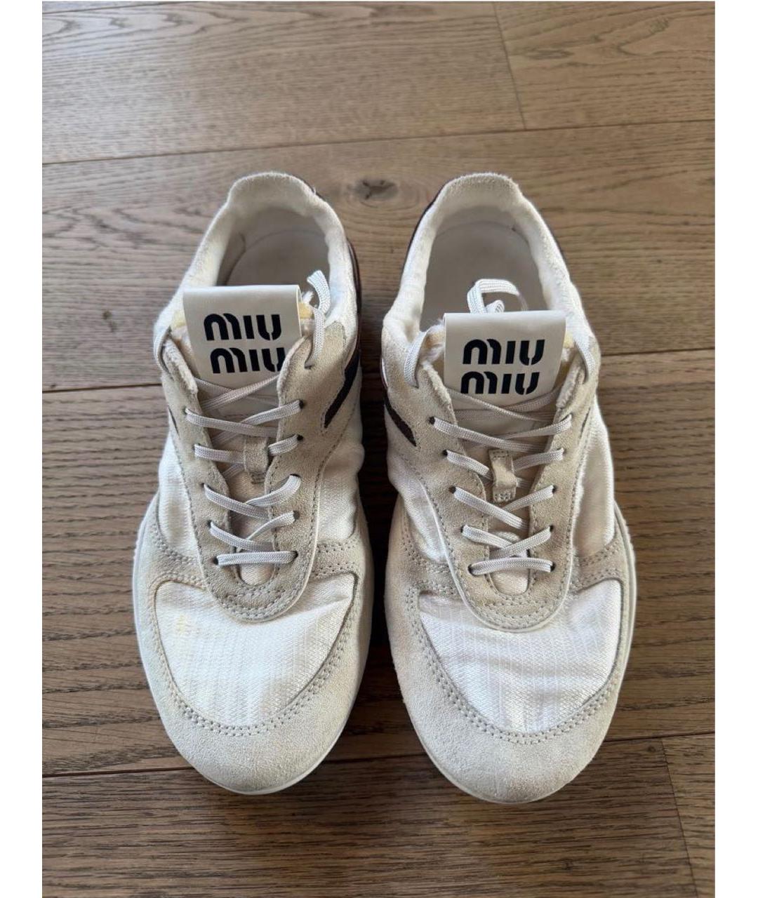 MIU MIU Белые кроссовки, фото 3