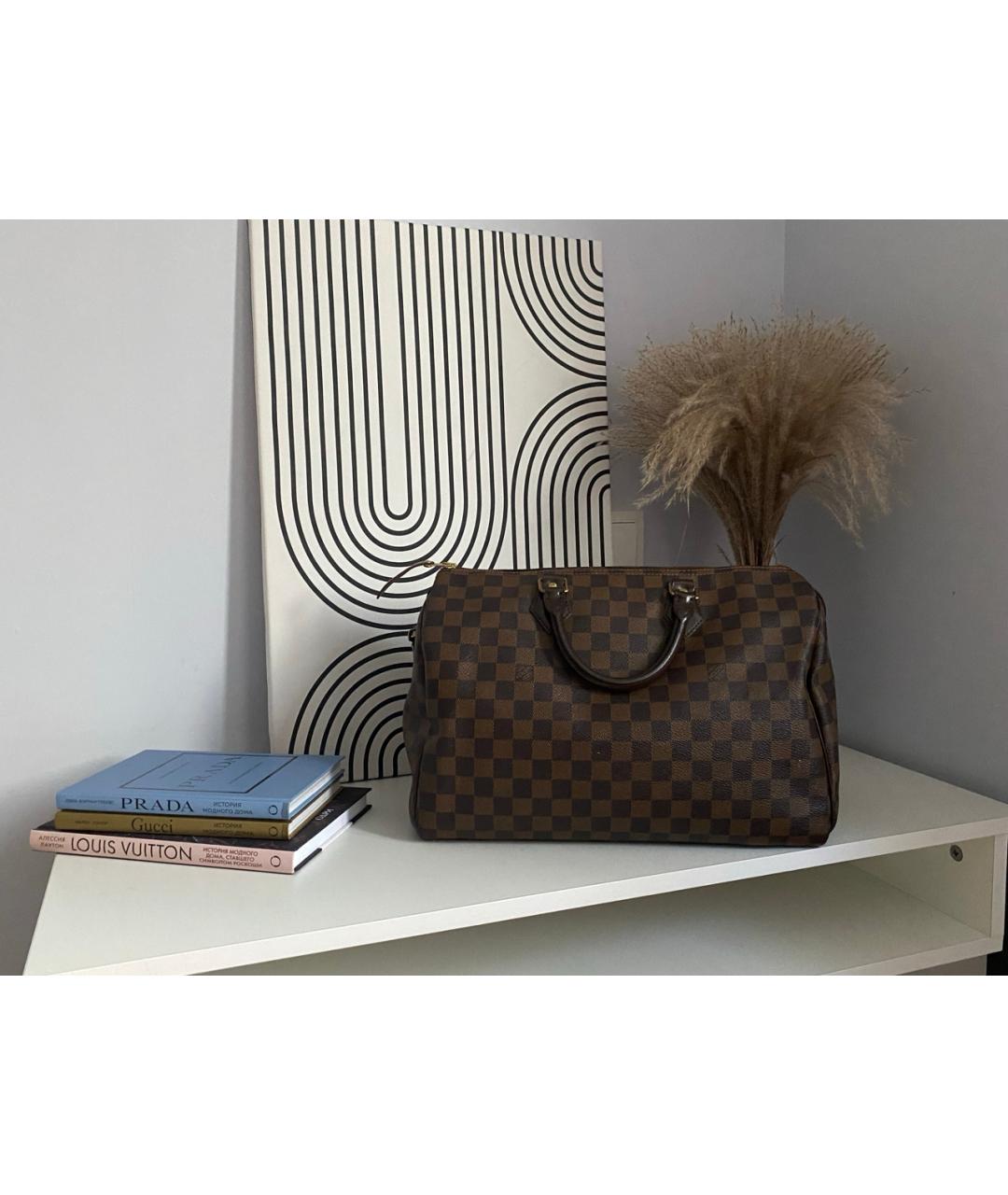 LOUIS VUITTON Коричневая сумка с короткими ручками, фото 7