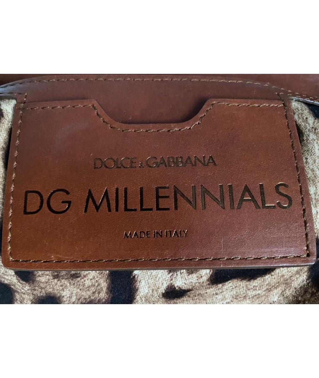 DOLCE&GABBANA Желтая замшевая сумка через плечо, фото 5