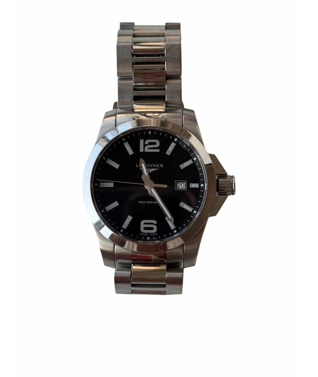 LONGINES Серебряные стальные часы, фото 1