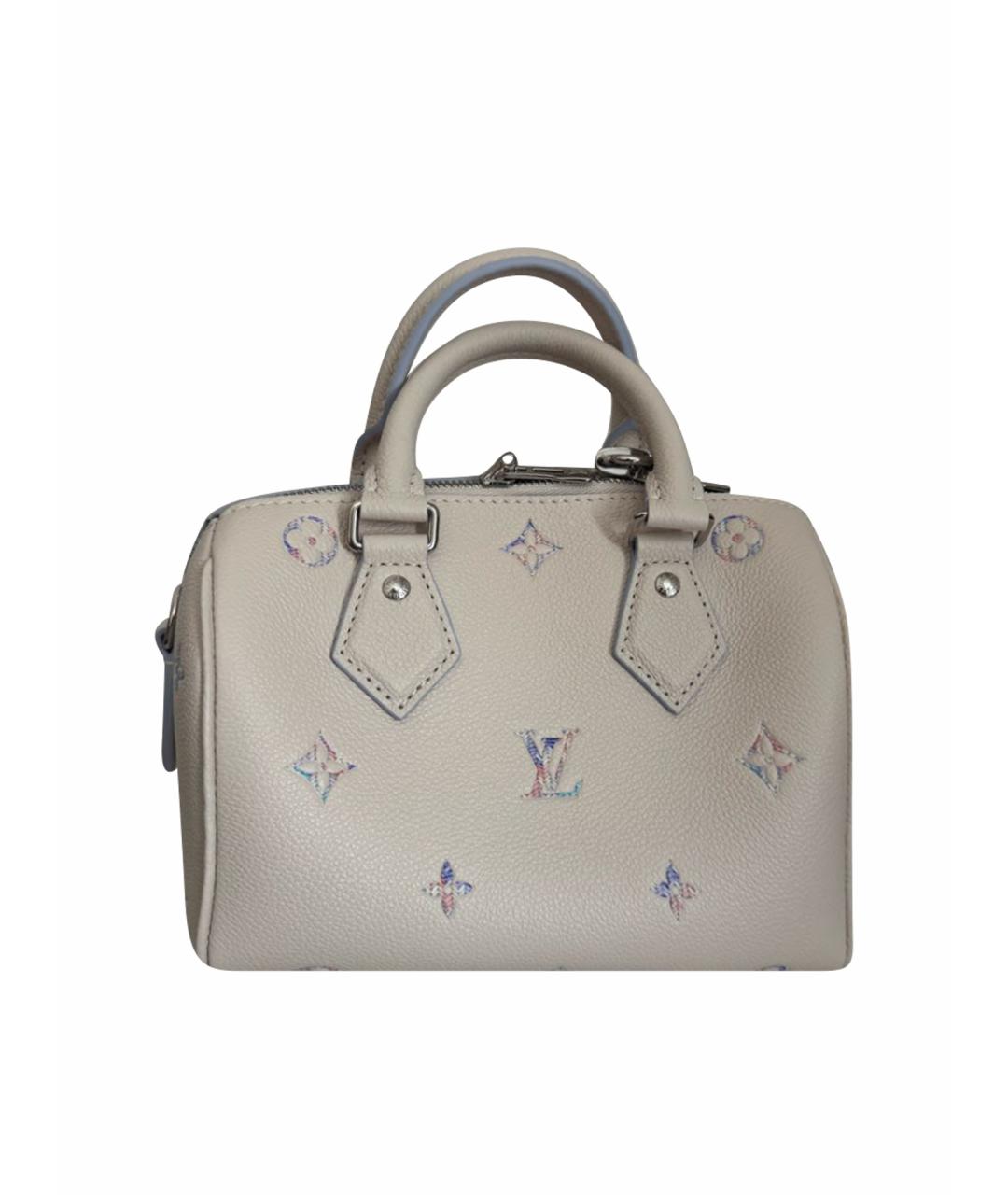 LOUIS VUITTON Белая кожаная сумка с короткими ручками, фото 1